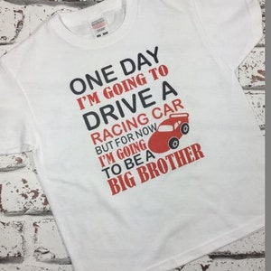 Big Brother Race Car T Shirt - Children's T-Shirts - Boys T-Shirt - Girls T-Shirt - Kids Tops - Kids Tee - Baby Tees - Toddler Tees- Sibling