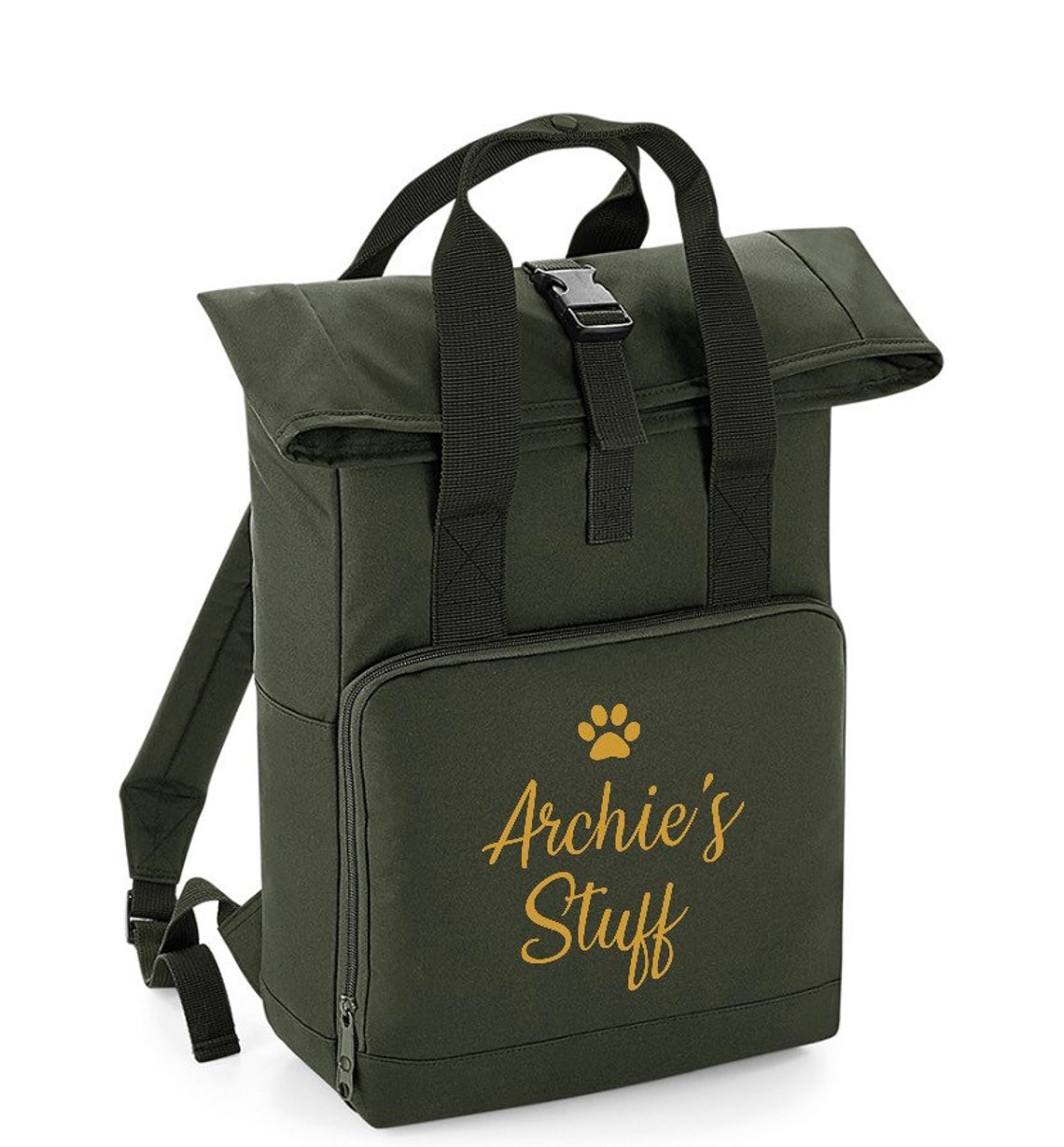Personalised Doggie Rolltop Bag Doggie Bag Daycare Bag Etsy UK
