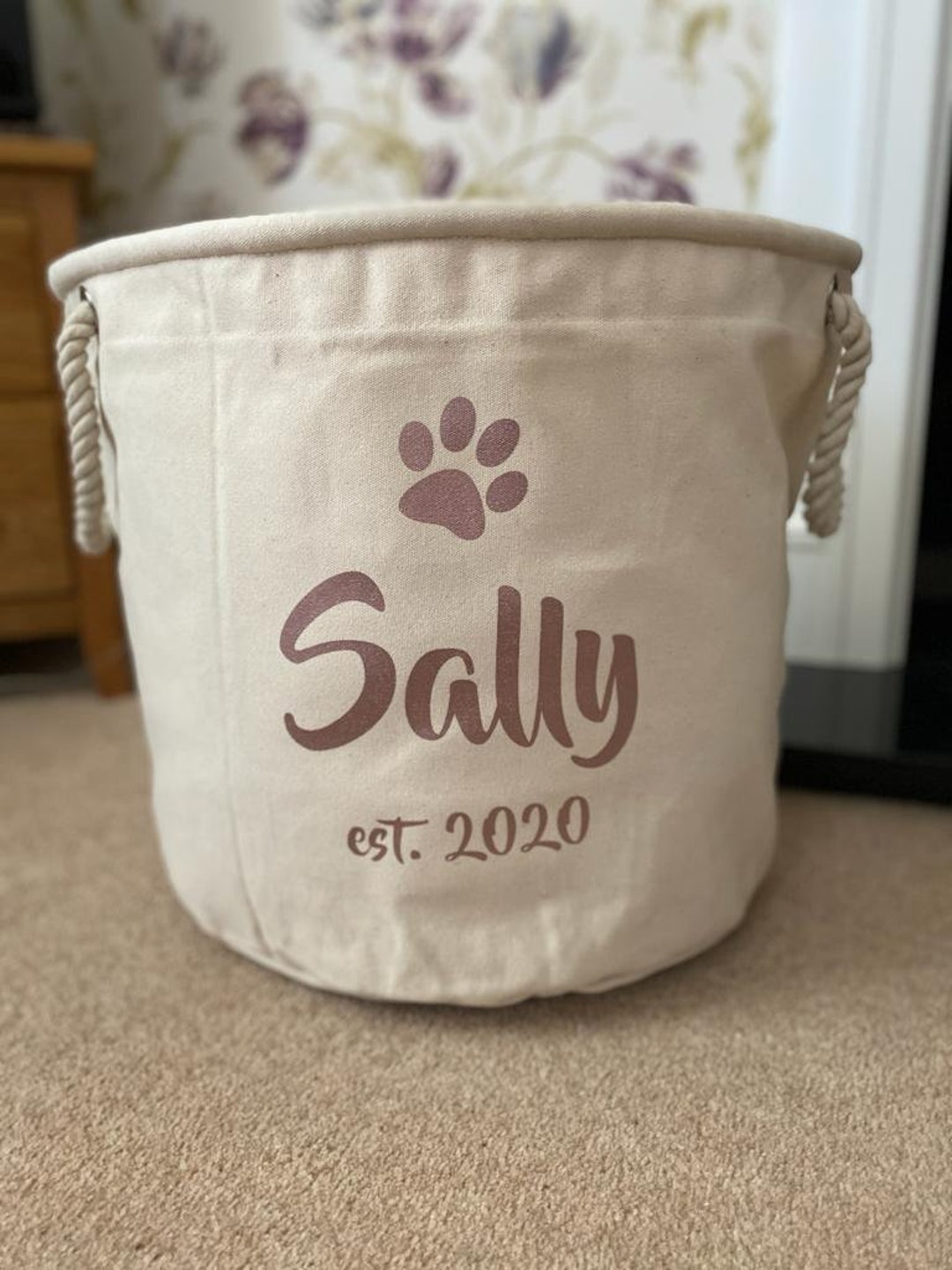 Dog Toy Storage Bag Personalised Toy Bag Boys Toy Bag Knitting Bag Log Storage Dog Toy Bag