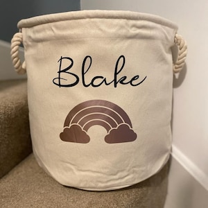 Personalised Name Storage Trug - Personalised Toy Bag - Storage Bag - Knitting Bag - Storage - Dog Toy Bag - Laundry - Trug - Storage Basket