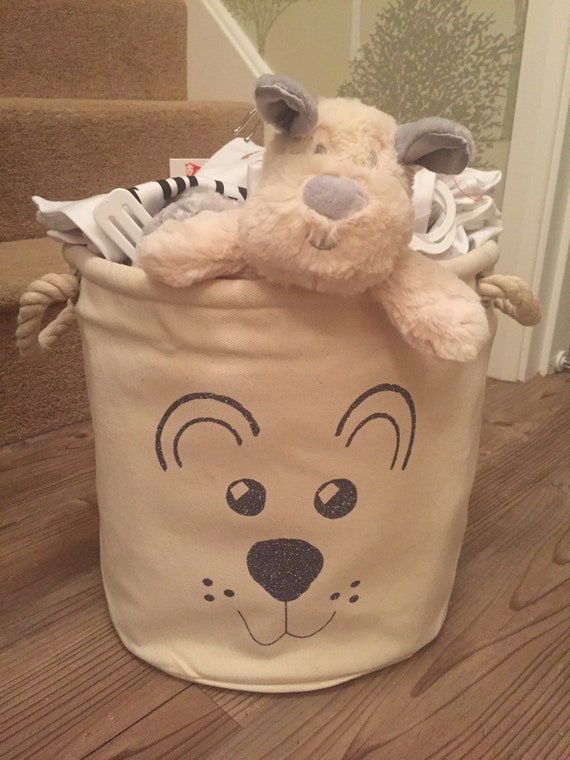 Bear Storage Bag Toy Storage Personalised Toy Bag Knitting Bag Toy Basket Dog Toy Bag Laundry Bag Trug Kids Toy Bag Toys Etsy UK