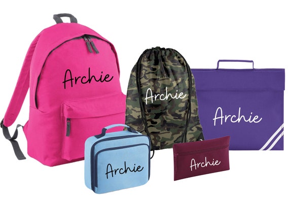 personalised school bags