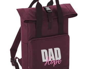 Personalised Dad Roll-Top Bag - Changing Bag - Baby Bag - Fathers Bag - Daddy’s Bag - Personalised Bag - Backpack - Rucksack - Carry all