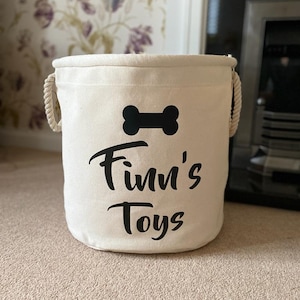Dog Toy Storage Bag - Personalised - Toy Bag - Boys Toy Bag - Knitting Bag - Log Storage - Dog Toy Bag - Laundry - Trug - Shoe Bag - Dog