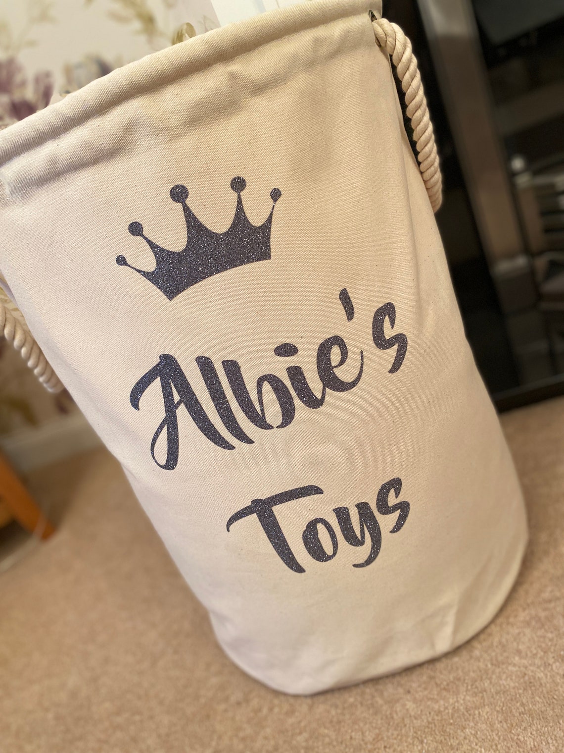 Children's Storage Bag Toy Storage Personalised Toy Etsy UK