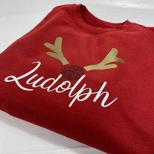 Personalised Adult Reindeer Name Jumper - Adult Sweatshirt - Adult Sweater - Personalised Jumper - Matching - Christmas - Xmas -Reindeer