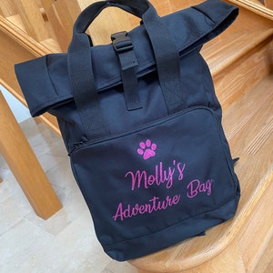 Sac personnalisé à roulettes pour chien - Sac toutou - Sac de garderie - Sac patte - Sac pour chien - Sac personnalisé - Sac à dos - Sac à dos - Sac à dos