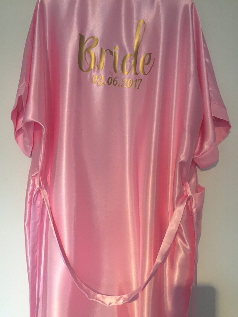Bride Dressing Gown Personalised Bride Gown Bride PJs Etsy