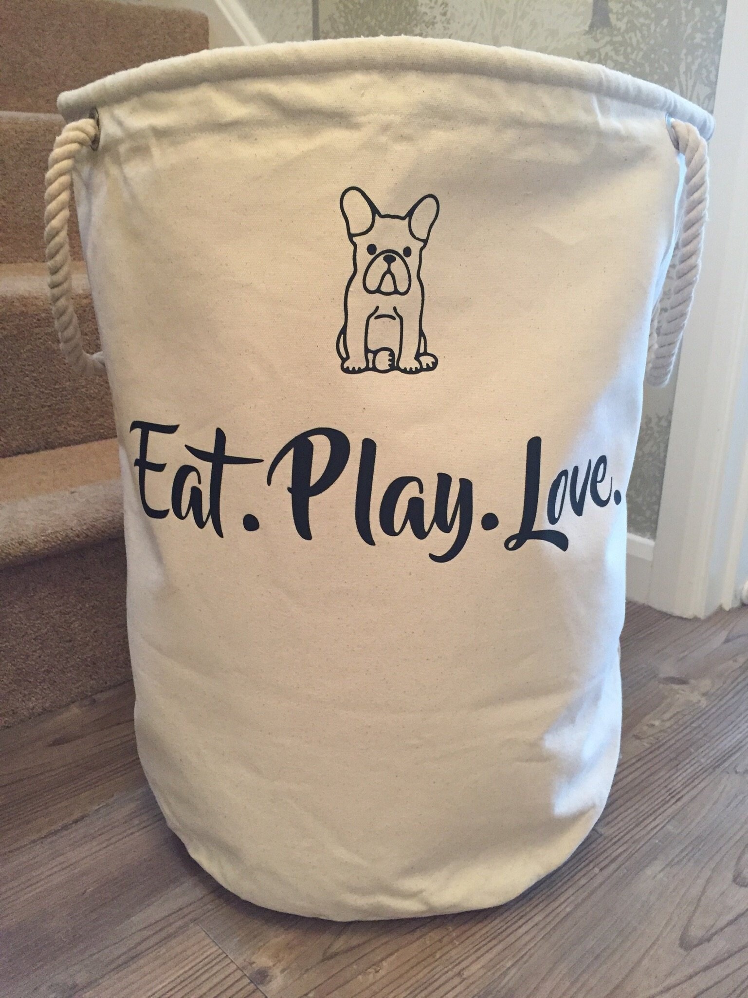 Dog Storage Bag Toy Bag Personalised Toy Bag Knitting Etsy