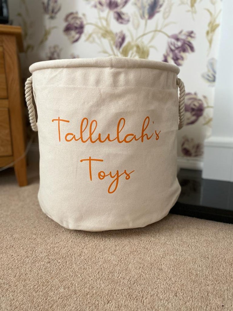 Personalised Name Storage Trug Personalised Toy Bag Etsy
