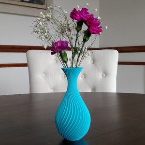WAVES Art Vase - 3D Printed Home Decor - Modern Geometric Design - Made To Order: Choose your Color and Size - NEW COLORS