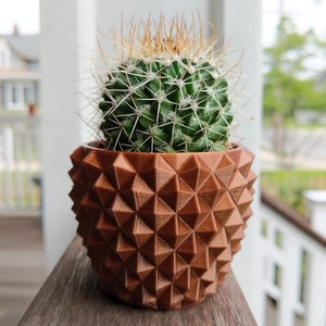 Spiky 3D Printed Planter - Succulent / Cactus - Geometric Design - Modern Home Decor - Multiple Sizes & Colors available - NEW COLORS