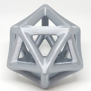 Icosahedron 3D Printed Geometric Model - Made To Order: Choose your Color and Size - Modern Home Decor - Desktop Polyhedra - NEW COLORS