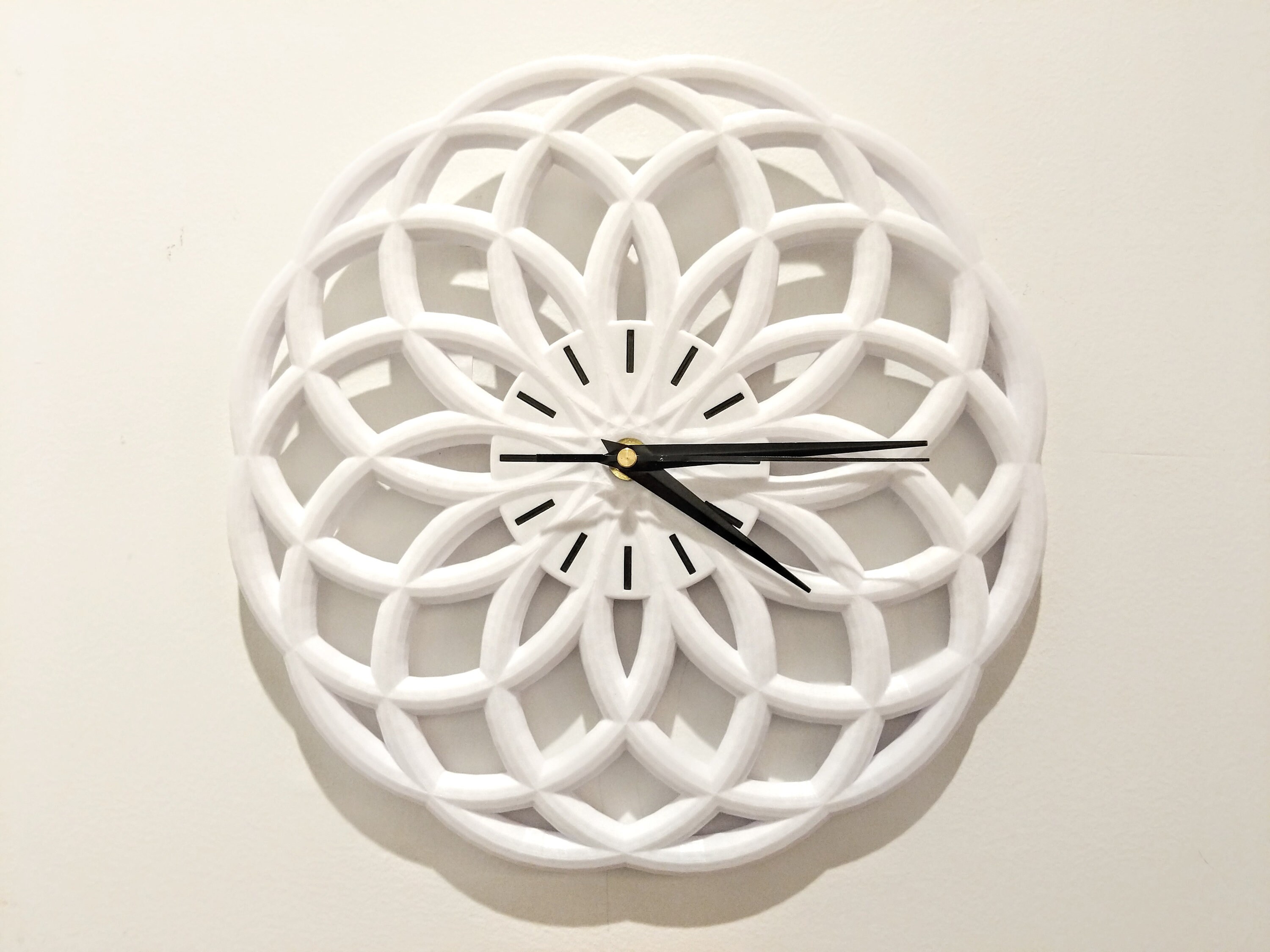 CYCLES 3D Printed Wall Clock 10 5 Geometric Clock Etsy