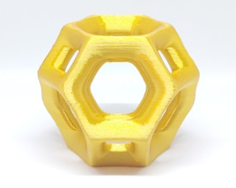 Octaedro truncado, modelo geométrico impreso en 3D - Hecho a pedido: elige tu color y tamaño - Decoración moderna para el hogar - Poliedros de escritorio