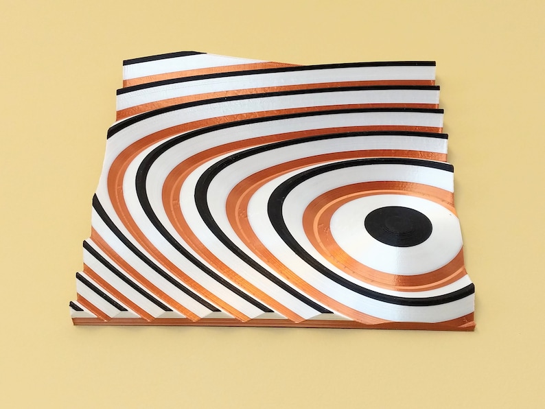 3D Printed Wall Art Set of 3 Original Geometric Abstract Etsy