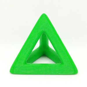 Tetrahedron 3D Printed Geometric Model - Made To Order: Choose your Color and Size - Modern Home Decor - Desktop Polyhedra - NEW COLORS