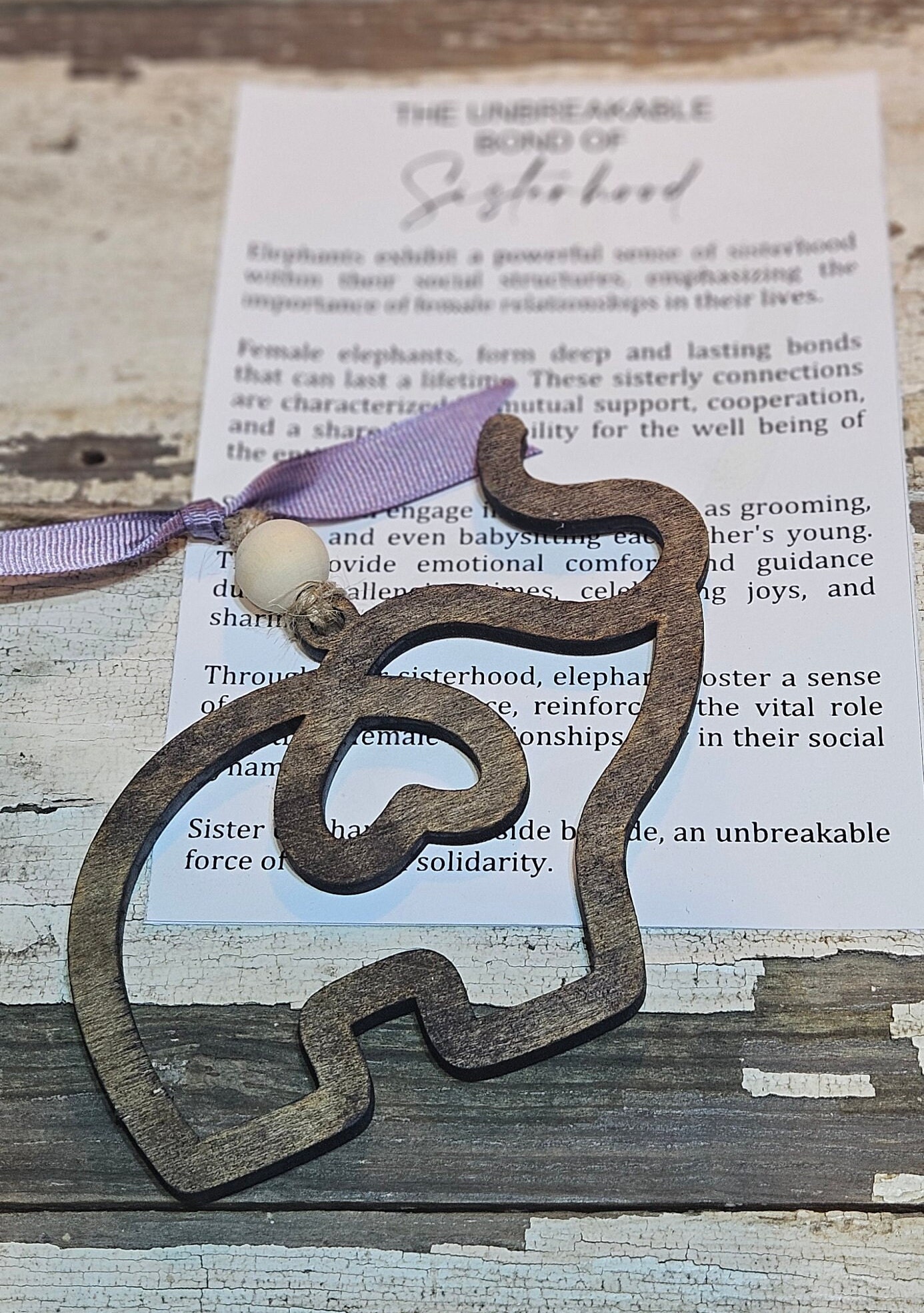 Female Elephant Ornament Elephant Ornament, Sisterhood Christmas Gift,  Friendship Gift, Tribe Gift For Women, image size:1386x1968