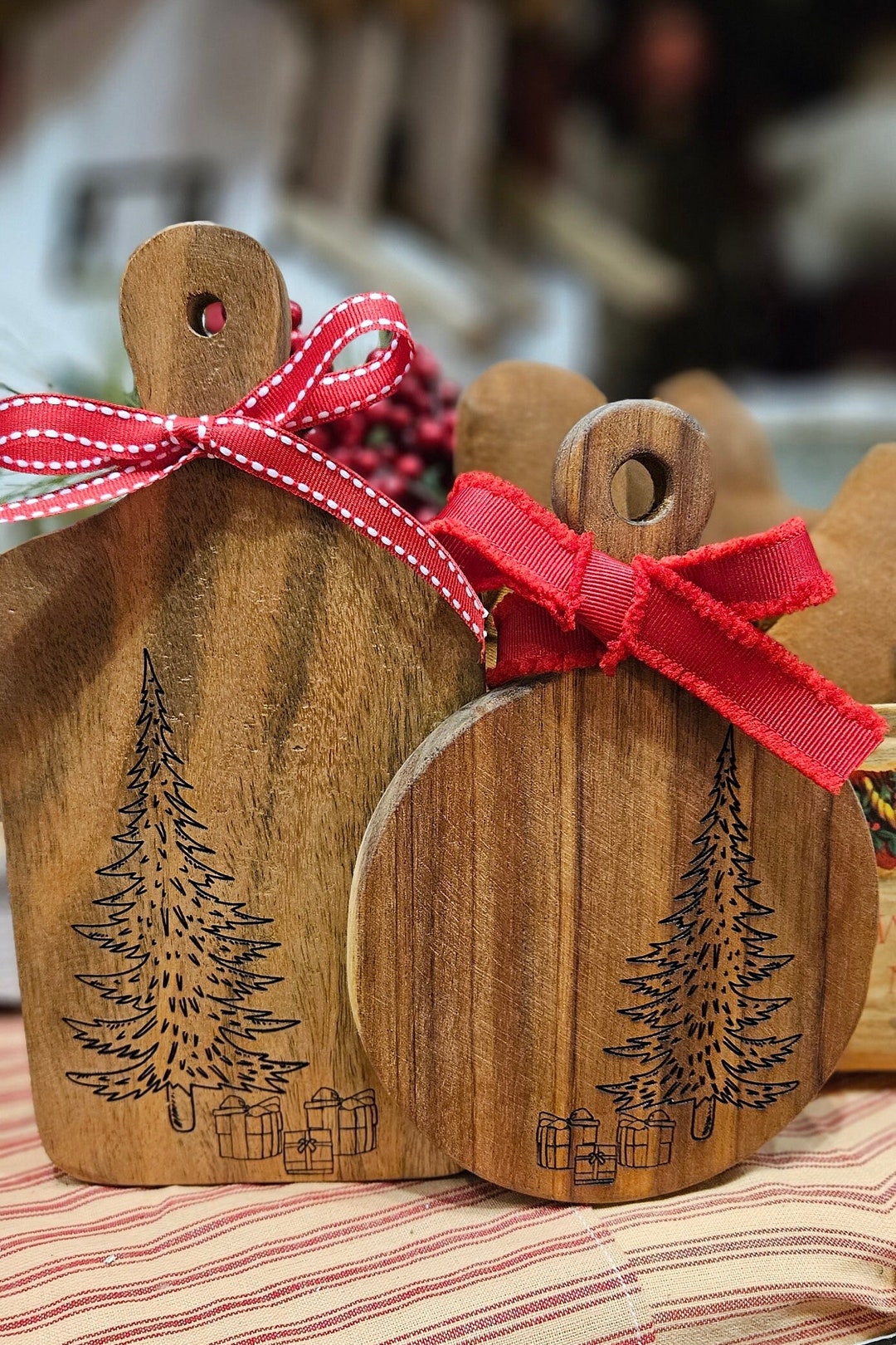 Christmas Tree Design Mini Cutting Board Etsy
