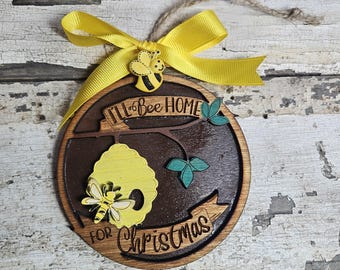 Adorno navideño de abejas