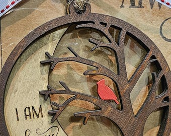 Adorno de cardenal "Siempre contigo"