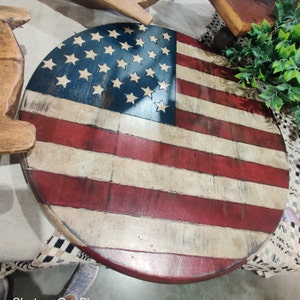American Flag Lazy Susan