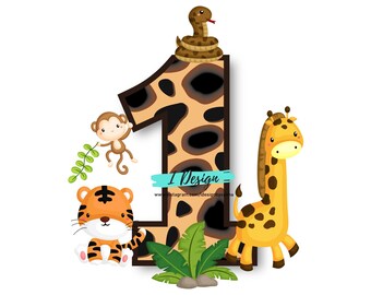 safari theme number etsy