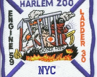 New York City Fire Department Engine 59 Ladder 30 Harlem Zoo Patch