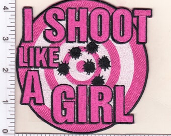 I Shoot Like A Girl Target Bullseye Patch (4.5")