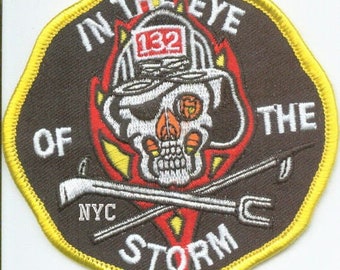 New York City Fire Department Ladder 132 In The Eye Of The Storm Patch