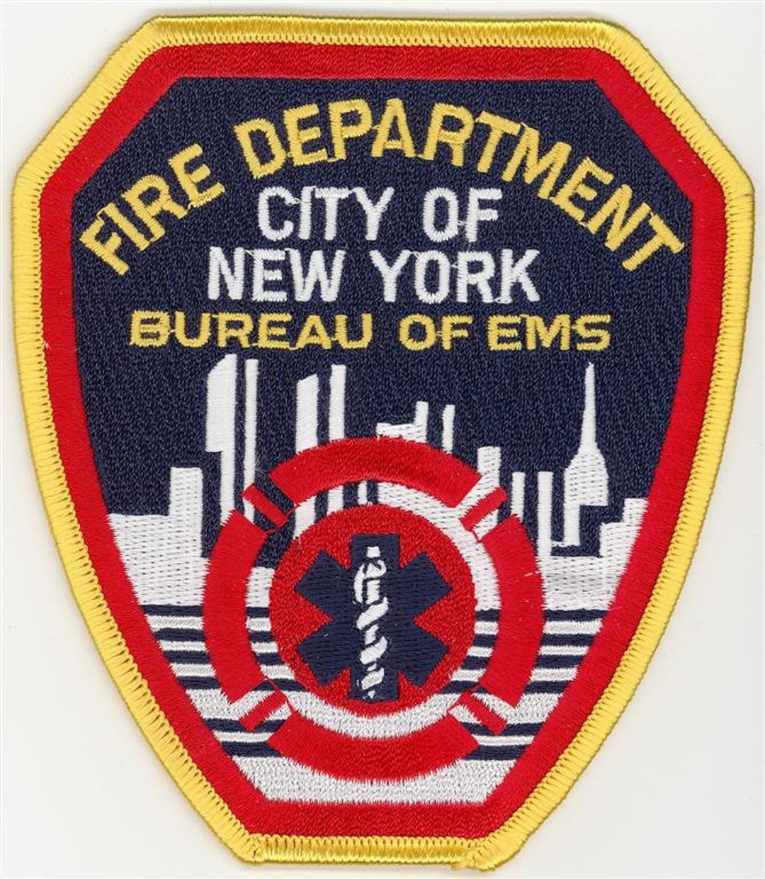 New York City Fire Dept Shoulder Bureau of EMS Patch Etsy
