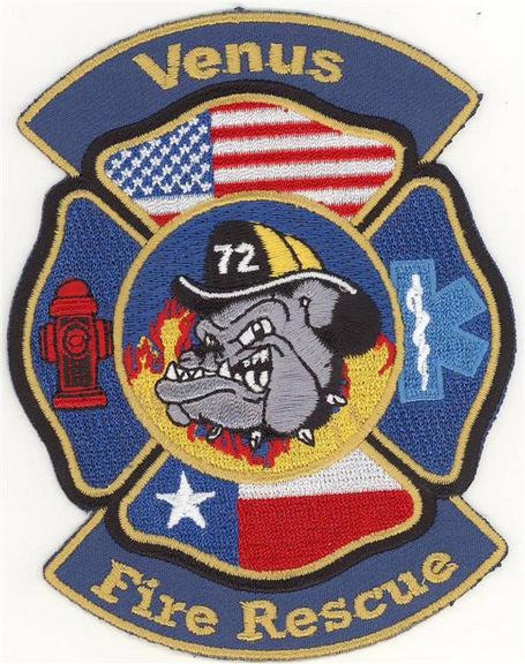 Texas Fire Dept Venus Rescue 72 Patch Etsy
