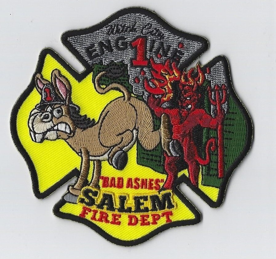 Massachusetts Salem Fire Department Patch Engine 1 Halloween Etsy