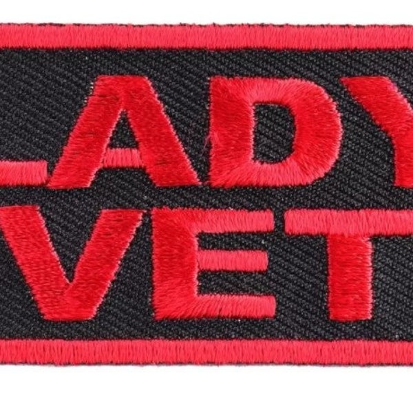 Lady Female Vet Veteran Patch (3.0 x 1.5)