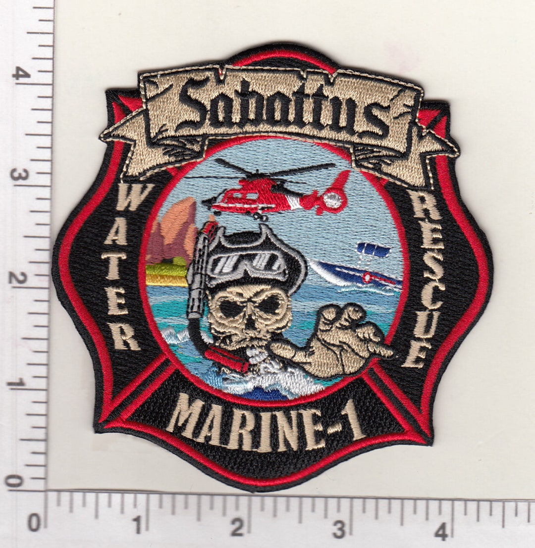 Maine Sabattus Water Rescue Marine Fire Department Patch 4.5 Etsy