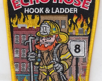 Connecticut Fire Dept Echo Hose Hook Ladder 8 Patch