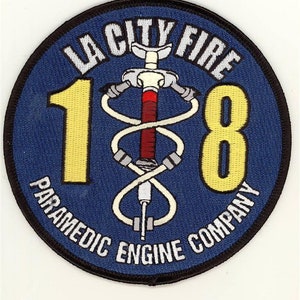 California Los Angeles Fire Dept Paramedic Engine 18 Patch