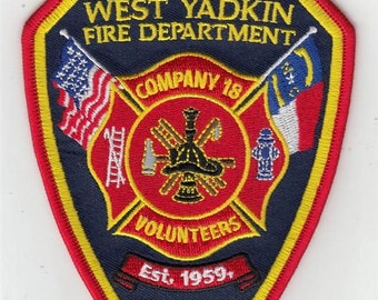North Carolina West Yadkin Fire Dept Volunteer Company 18 Patch