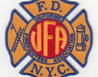 New York City Uniformed Firefighter Association UFA (Yellow) Patch