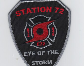 Florida Sunrise Fire Dept Rescue Station Engine 72 48 Eye of The Storm Patch