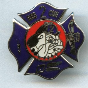 New York City Fire Department Bulldog Rescue 2 Lapel Pin (1")