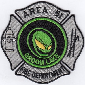 Nevada Groom Lake Fire Department Area 51 UFO Patch