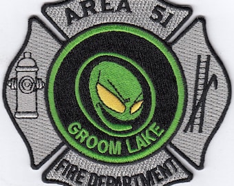 Nevada Groom Lake Fire Department Area 51 UFO Patch