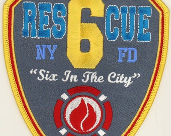 New York NY Fire Department Six In The City Rescue 6 Patch