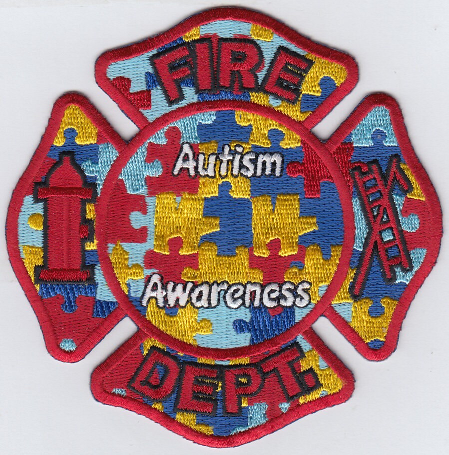 Fire Rescue Autism Awareness Educate Patch 4 Etsy