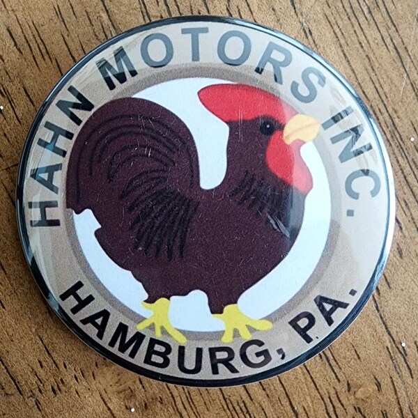 PA Pennsylvania Hamburg Hahn Motors Auto Automotive Button (2")