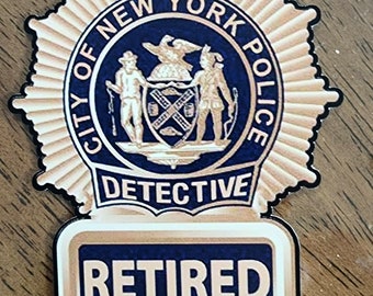 NYC Police City of New York Detective Retired Decal 4"