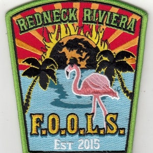 Alabama Fire Dept Redneck Riviera FOOLS Fraternal Order Leatherhead Society Patch
