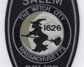 Massachusetts Salem Police Department Sublimated Patch Halloween Witch (5")