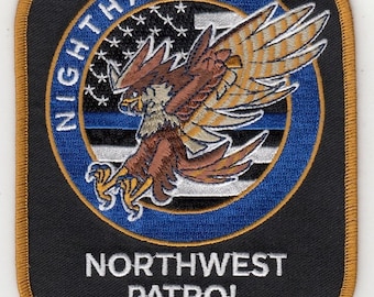 North Carolina Wilmington Police Northside Patrol D Platoon Nighthawks Patch